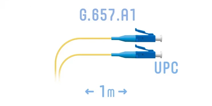 Шнур монтажный оптический LC/UPC SM G.657.A1 1 метр