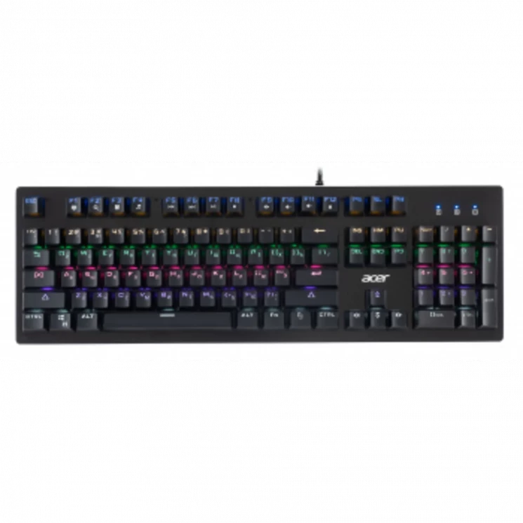 Клавиатура Acer OKW127 механическая черный USB for gamer LED (ZL.KBDEE.00H)