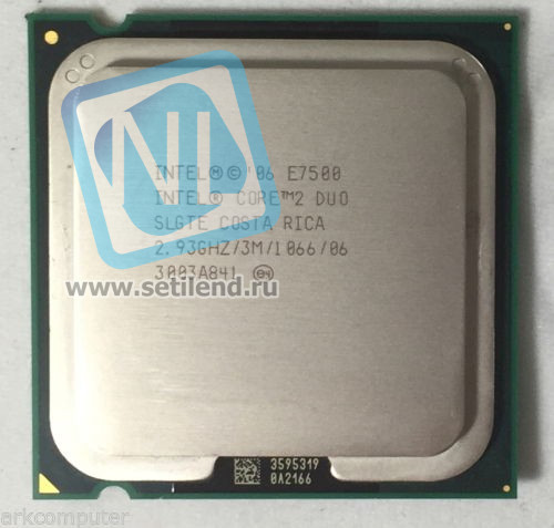 Процессор Intel SLGTE Core2 Duo E7500 (3M Cache, 2.93 GHz, 1066 MHz FSB)-SLGTE(NEW)