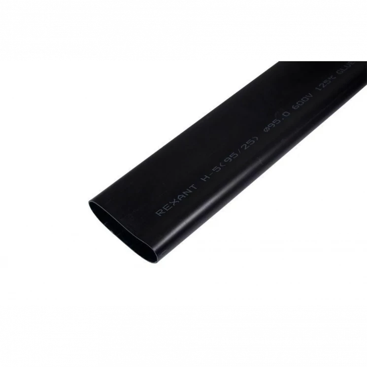 Трубка термоусадочная тонкостен. 95.0/25.0 с клеем (3:1) 1м черн. Rexant 26-0095