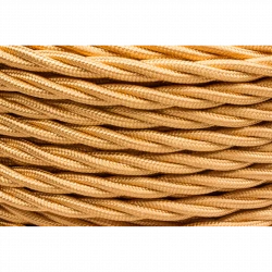 Провод ретро 3х2.5 глянец зол. (уп.50м) Bironi B1-435-079-50