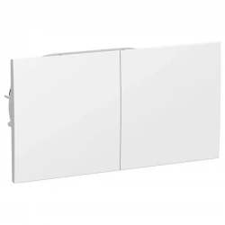 Розетка 2-м СП AtlasDesign 16А IP20 с заземл. защ. шторки со сдвижн. крышкой в сборе бел. SE ATN0001