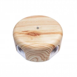 Коробка распределительная d78мм ЛИЗЕТТА (в копмл. 4 кабельных ввода) ABS-пластик карельская сосна Bi