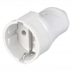 Розетка разборная РПп10-01-Ст 16А прямая разборная с заземл. бел. IEK ERP10-16-01-K01