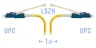 Патчкорд оптический LC/UPC SM Duplex (HD) 1 метр, волокно G.657.A1