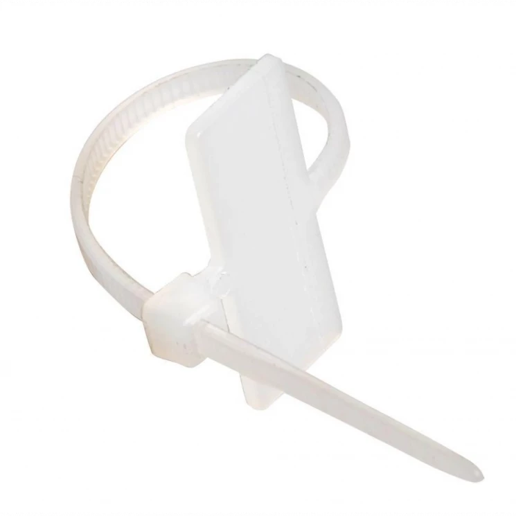 Хомут кабельный ХП2 2.5х100 нейл. бел. с таб. 24х10 (уп.100шт) IEK UHH62-3-100-100