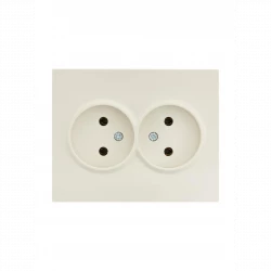 Розетка 2-м СП VESNA без заземл. ПБТ кремов. LEZARD 742-0300-128B