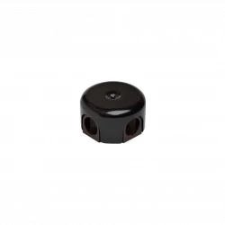 Коробка распределительная ОП 78х30мм ЛИЗЕТТА (в компл. 4 кабел. ввода) керамика черн. BIRONI B1-521-