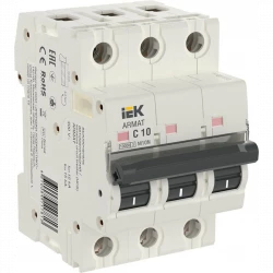 Выключатель автоматический модульный 3п C 10А M10N ARMAT IEK AR-M10N-3-C010