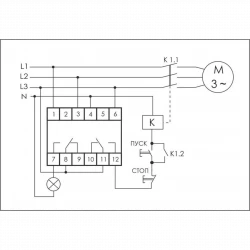 Реле контроля наличия и чередования фаз CKF-318-1 (контроль чередования; слипания фаз; регулировка в