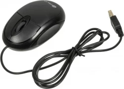 Мышь Оклик 105S черный оптическая (800dpi) USB для ноутбука (3but)