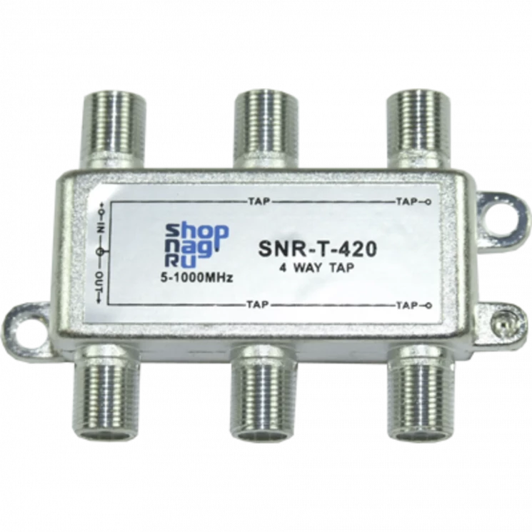 Ответвитель абонентский SNR-T-420, на 4 отвода, вносимое затухание IN-TAP 20dB.