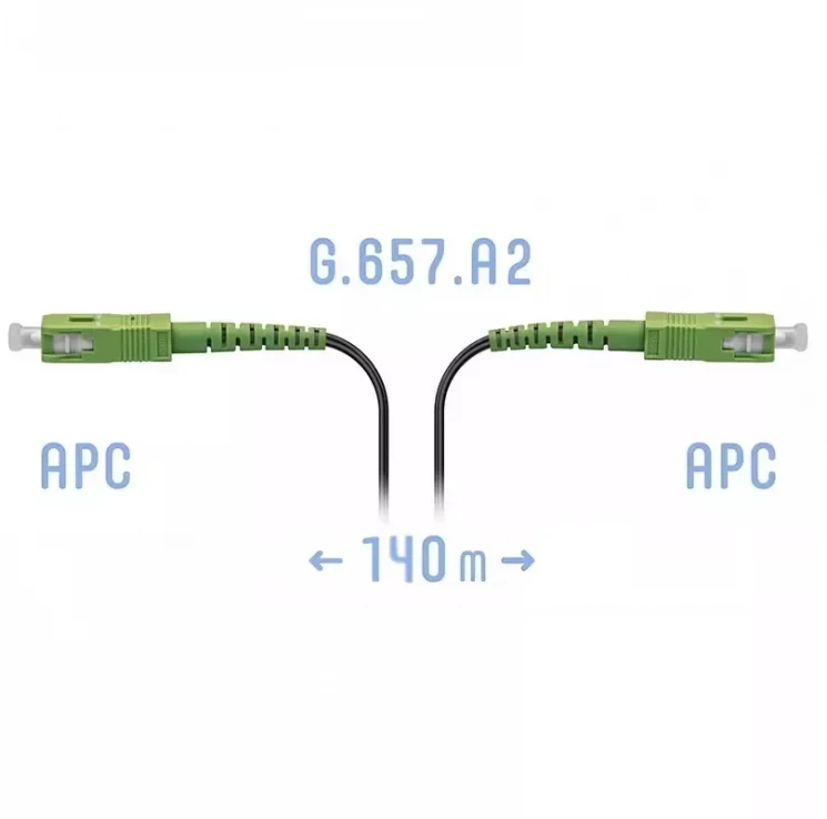 Патчкорд оптический FTTH SC/APC, кабель 604-03-01, 140 метров