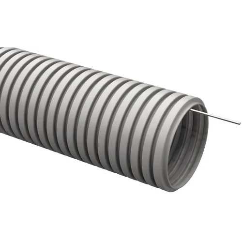 Труба гофрированная ПВХ d20мм с протяжкой сер. (уп.25м) IEK CTG20-20-K41-025I