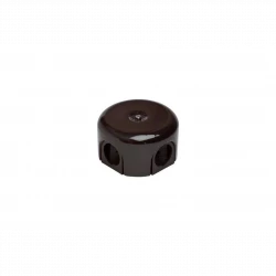 Коробка распределительная ОП 78х30мм ЛИЗЕТТА в компл. 4 кабельн. ввода керамика корич. Bironi B1-521