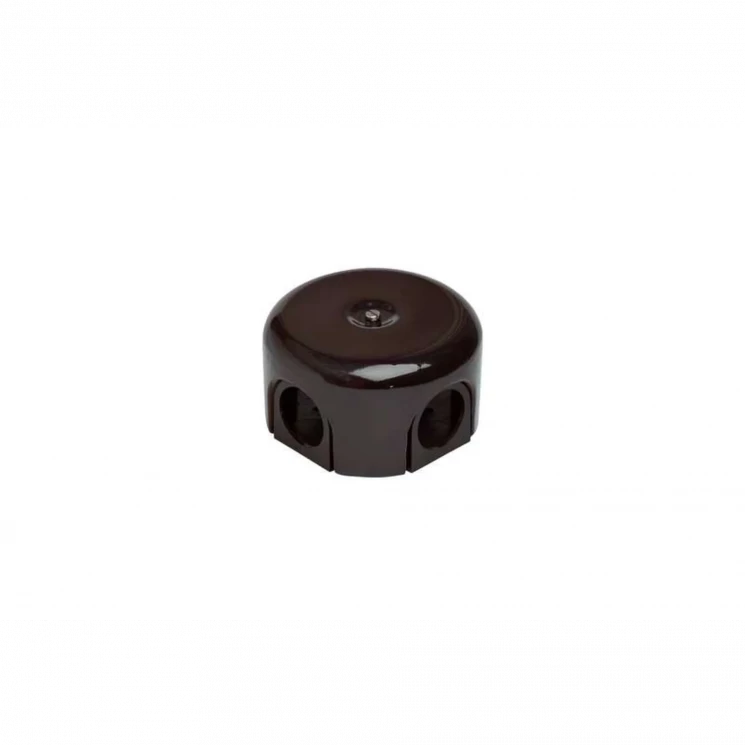 Коробка распределительная ОП 78х30мм ЛИЗЕТТА в компл. 4 кабельн. ввода керамика корич. Bironi B1-521