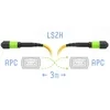 Патчкорд оптический MPO/APC FF SM, 12 волокон, 3 метра (Cross)