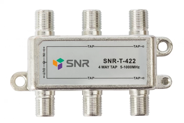 Ответвитель абонентский SNR-T-422 на 4 отвода, вносимое затухание IN-TAP 22dB.