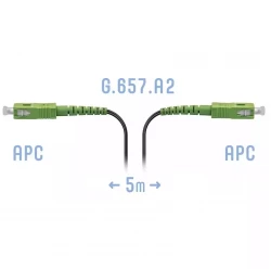 Патчкорд оптический FTTH SC/APC, кабель 604-05-01, 5 метров