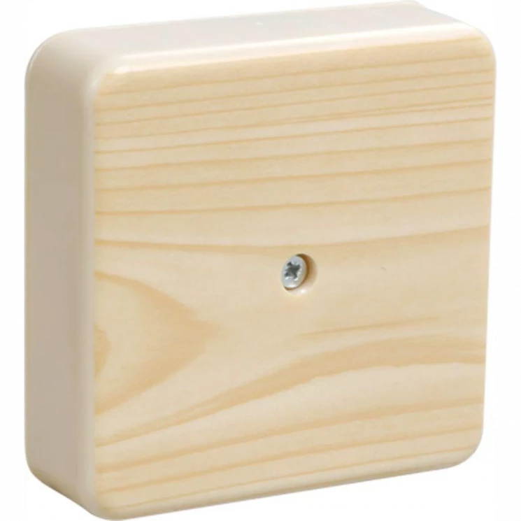 Коробка распаячная ОП 75х75х20 IP20 КМ41212-04 (6 клем. 6кв.мм) сосна IEK UKO10-075-075-020-K34