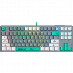 Клавиатура A4Tech Bloody S87 Energy механическая серый/зеленый USB for gamer LED (S87 USB ENERGY ASH)