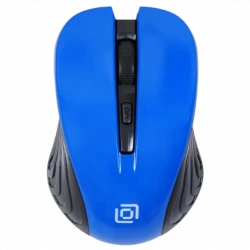 Мышь Оклик 545MW черный/синий оптическая (1600dpi) беспроводная USB для ноутбука (4but)