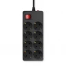 Сетевой фильтр Buro 800SH-5-B 5м (8 розеток) черный (коробка)