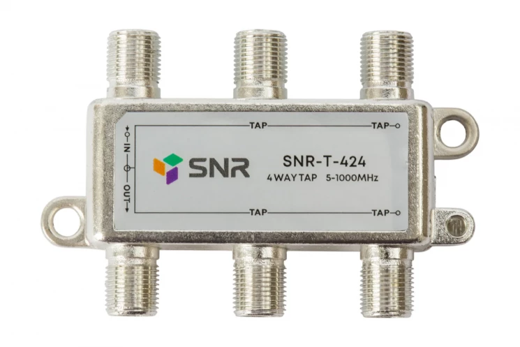 Ответвитель абонентский SNR-T-424, на 4 отвода, вносимое затухание IN-TAP 24dB.