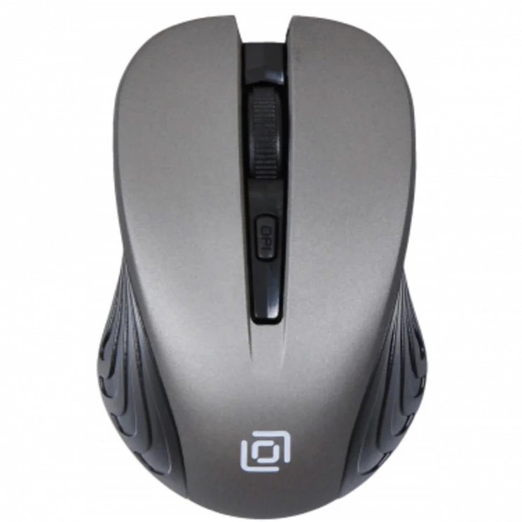 Мышь Оклик 545MW черный/серый оптическая (1600dpi) беспроводная USB для ноутбука (4but)