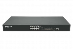 Управляемый коммутатор уровня 3 BDCOM S5700-8EP4X-370, 8x 2.5GBASE-Т PoE 802.3af/at/bt до 370W, 4x 1/10GE SFP+, 220V AC