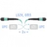 Патчкорд оптический MPO/UPC FF MM, 12 волокон, 2 метра (Cross)