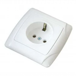 Розетка 1-м СП Маргарита 16А IP20 с заземл. бел. UNIVersal М0028