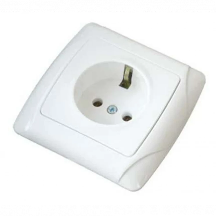 Розетка 1-м СП Маргарита 16А IP20 с заземл. бел. UNIVersal М0028