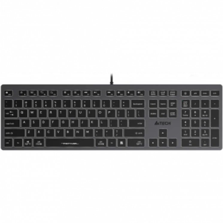 Клавиатура A4Tech Fstyler FX60H серый USB slim LED (FX60H GREY/WHITE)