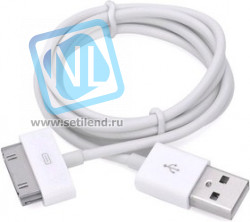 PL1351, Кабель USB- Iphone 4 (30 pin) 1м, белый