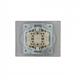 Розетка 2-м СП Karina 16А IP20 без заземл. термопласт матов. серебр. LEZARD 707-4300-128B