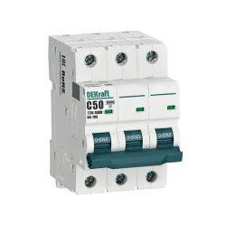 Выключатель автоматический модульный 3п C 50А 10кА ВА-105 DEKraft 13182DEK
