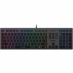 Клавиатура A4Tech Fstyler FX60H серый USB slim LED (FX60H GREY/NEON)