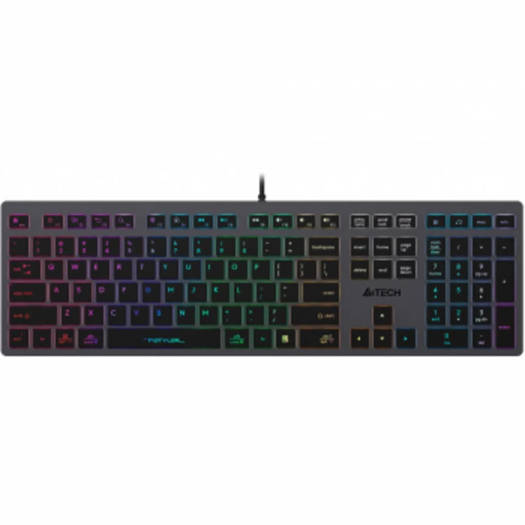 Клавиатура A4Tech Fstyler FX60H серый USB slim LED (FX60H GREY/NEON)