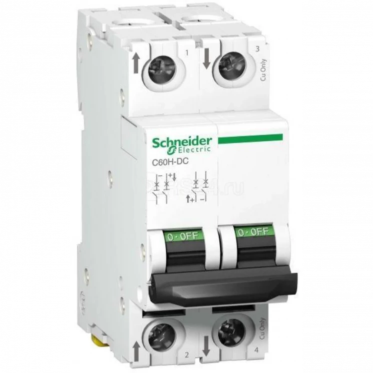Выключатель авт. мод. 2п C 63А C60H-DC SchE A9N61539