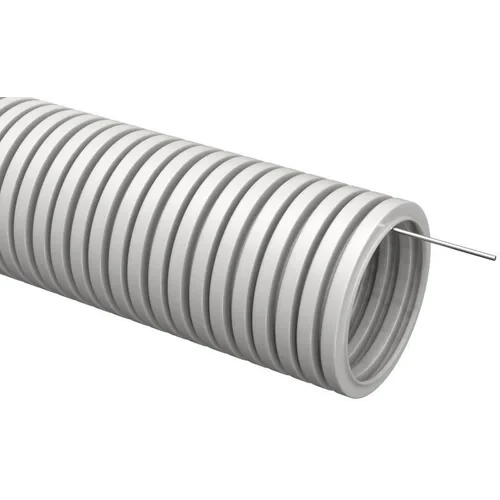 Труба гофрированная ПВХ d16мм с протяжкой сер. (уп.10м) IEK CTG20-16-K41-010I