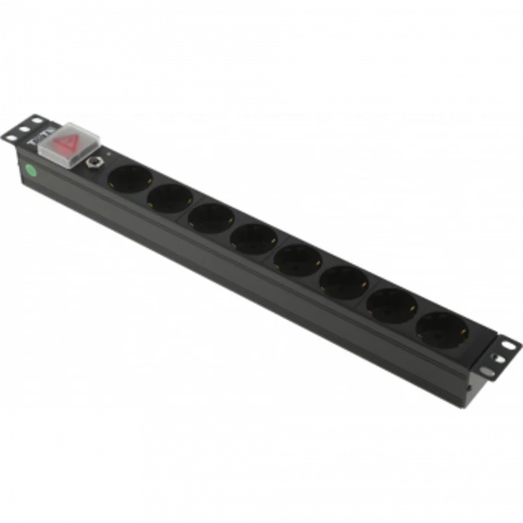 Блок распределения питания Lanmaster TWT-PDU19-10A8P гор.размещ. 8xSchuko базовые 10A