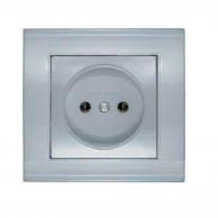 Розетка 1-м СП Бриллиант 16А IP20 без заземл. серебр. UNIVersal 7949834