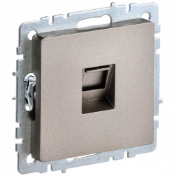 Розетка компьютерная СП RJ45 кат.5E BRITE РК10-БрШ шампань IEK BR-K10-1-K37