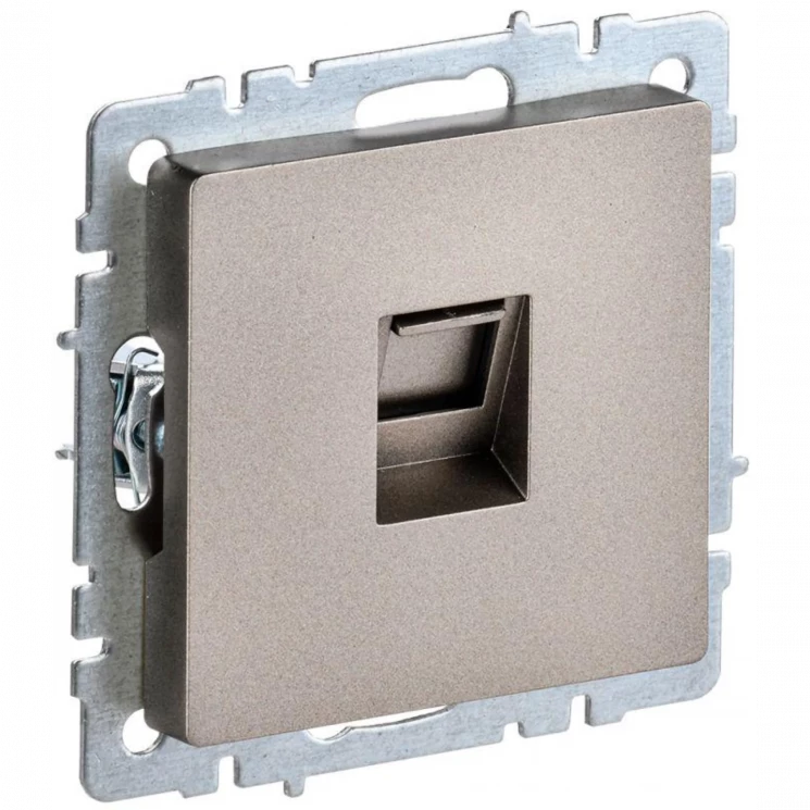 Розетка компьютерная СП RJ45 кат.5E BRITE РК10-БрШ шампань IEK BR-K10-1-K37