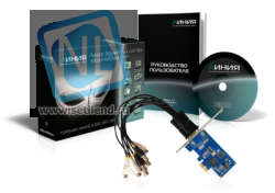 4-х канальная плата видеозахвата Линия AHD 4х25 Hybrid IP. PCI Express: 4 видео каналов, 4 аудио каналов, MJPEG/H.264, до 25 к/сек на канал, 1280х720
