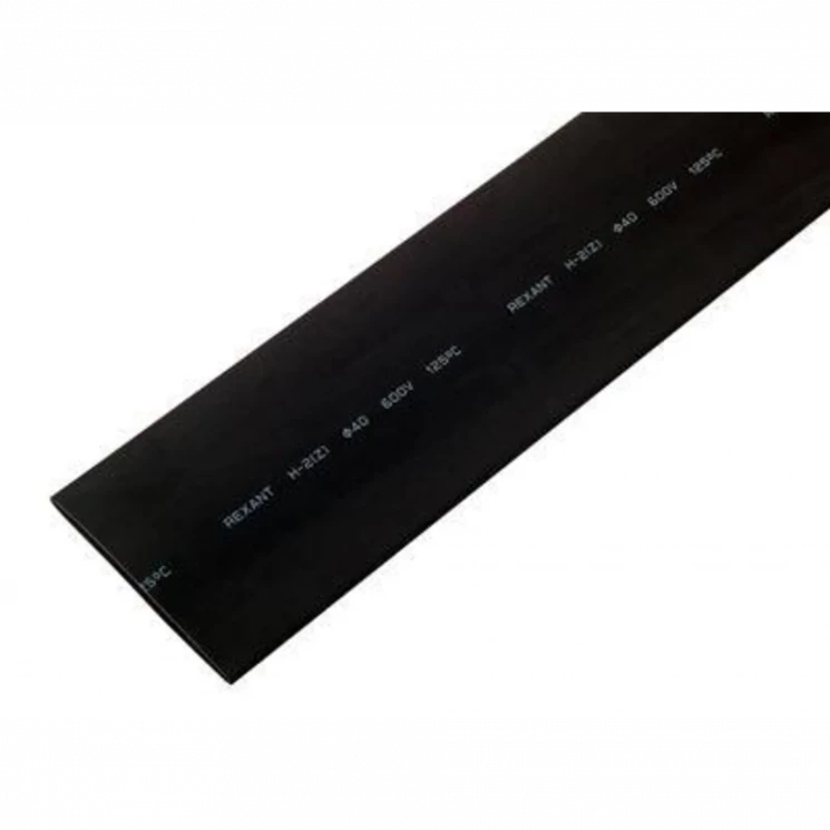 Трубка термоусадочная 40.0/20.0 1м черн. Rexant 24-0007