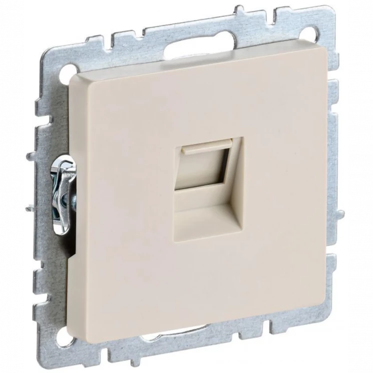 Розетка компьютерная СП RJ45 кат.5E BRITE РК10-БрКр беж. IEK BR-K10-1-K10