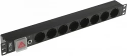 Блок распределения питания Lanmaster TWT-PDU19-10A8P-1.8 гор.размещ. 8xSchuko базовые 10A Schuko 1.8