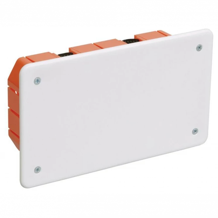 Коробка распаячная СП 172х96х45 КМ41026 для полых стен (с саморезами пластиковые лапки с крышкой) IE